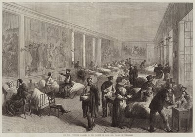 La guerre, soldats blessés dans la galerie de Louis XIII, palais de Versailles - Charles J. Staniland